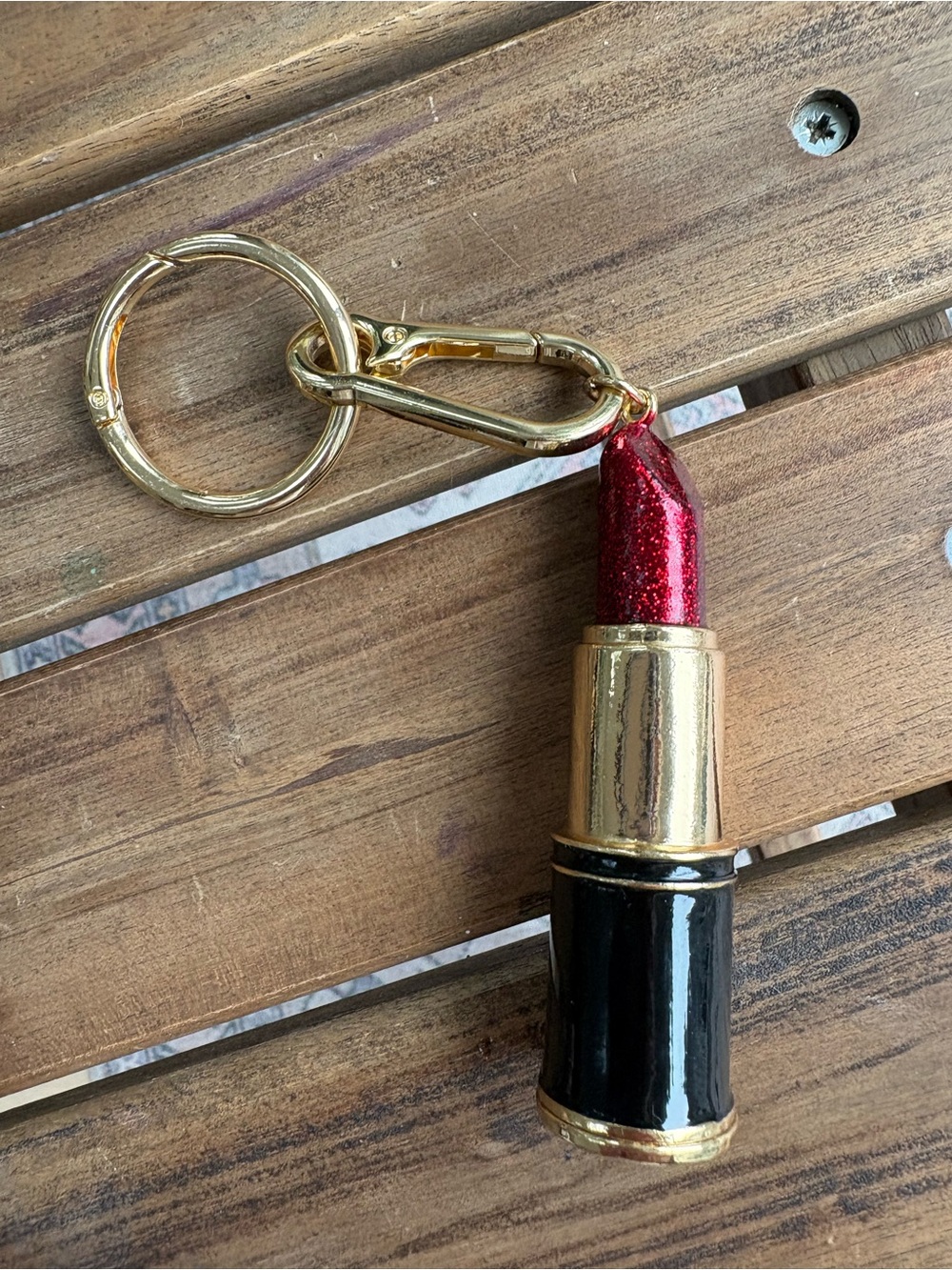Sephora Baublebar Red Lipstick Keychain Bag Charm